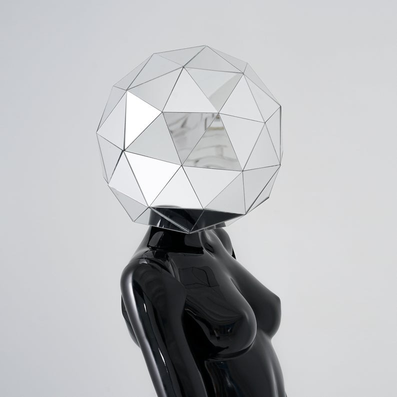 Sphere Masquerade mouth animal mirror mask