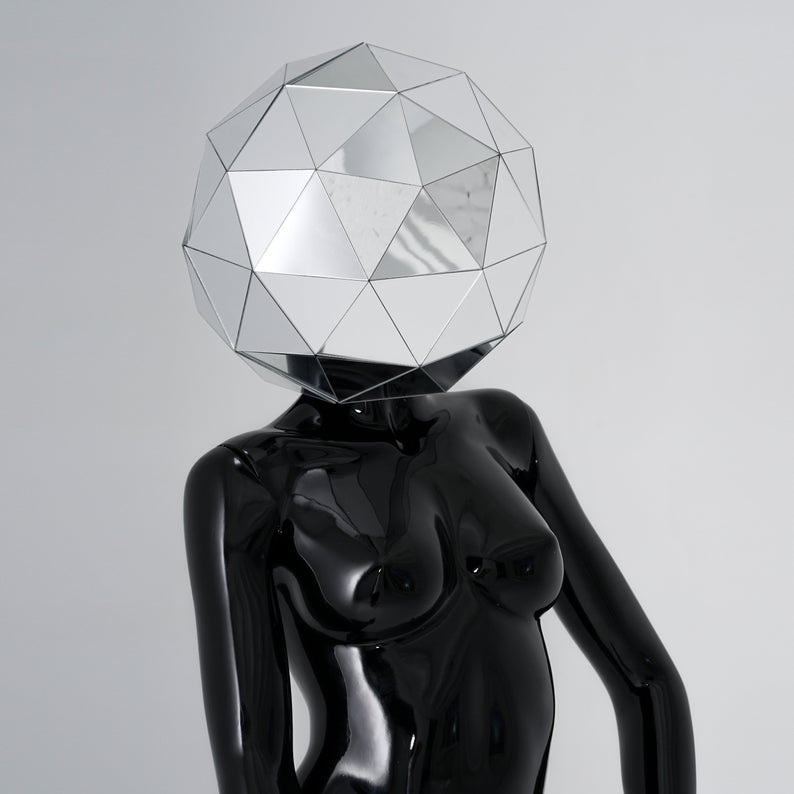 Sphere Masquerade mouth animal mirror mask
