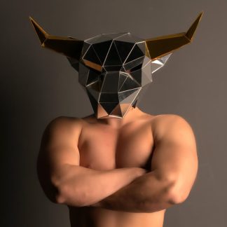 Bull halloween mouth animal mirror mask