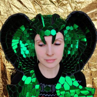Green Mirror Cobra 3D Snake Mask