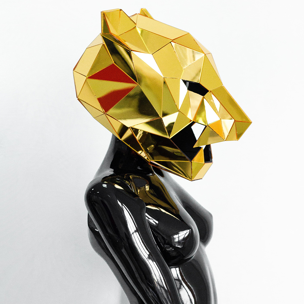 Panther Masquerade Animal Mirror Mask