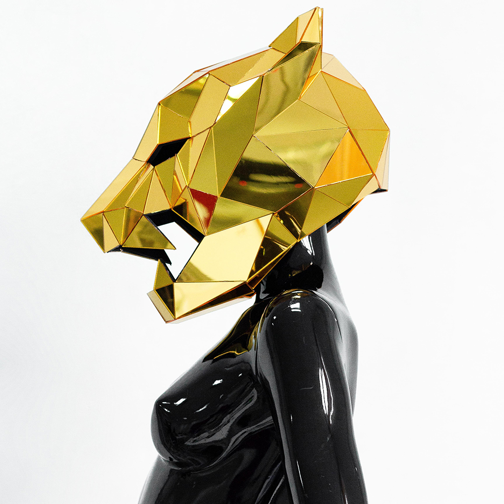 Panther Masquerade Animal Mirror Mask