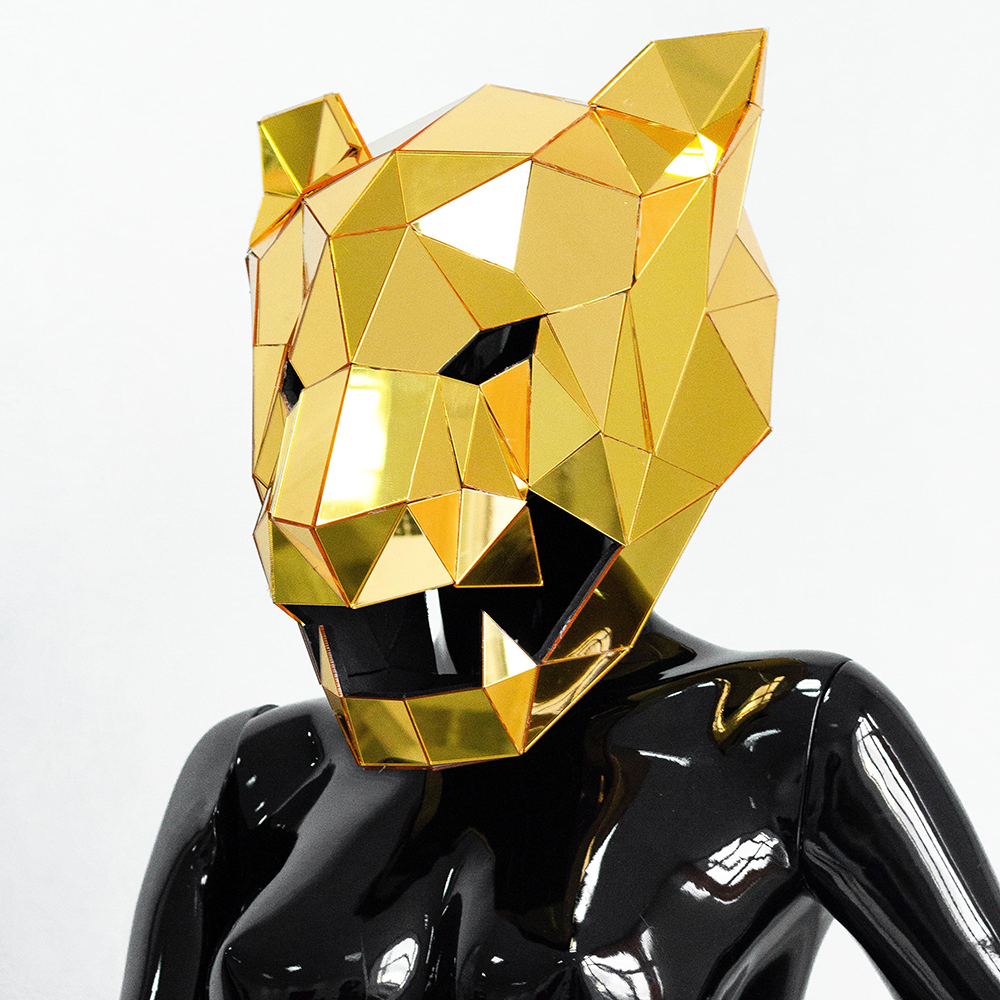 Panther Masquerade Animal Mirror Mask