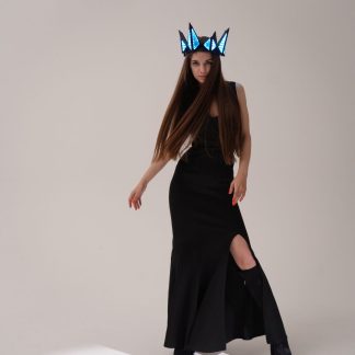 LED Infinity Mirror Crown in the Shape of Crystals for Halloween