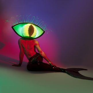 LED Helmet in the Shape of an Eye for Halloween