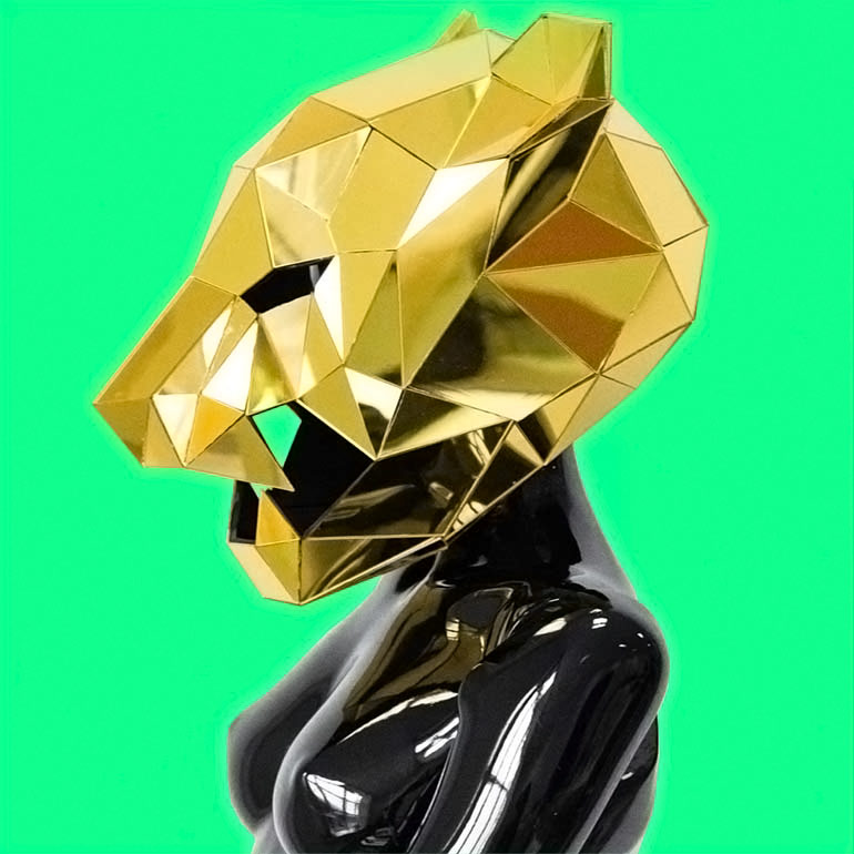 Panther Masquerade Animal Mirror Mask