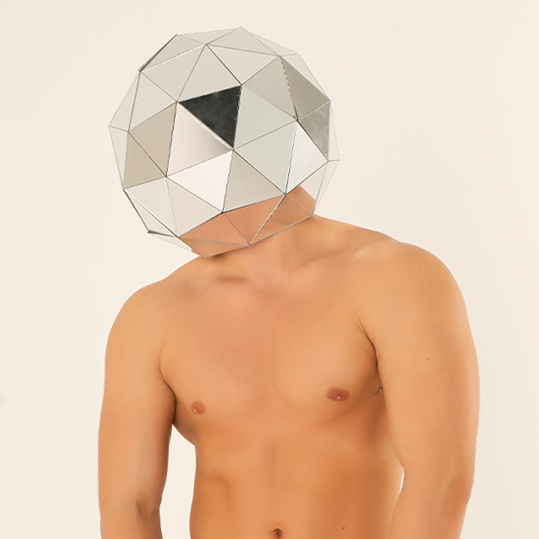 Sphere Masquerade mouth animal mirror mask