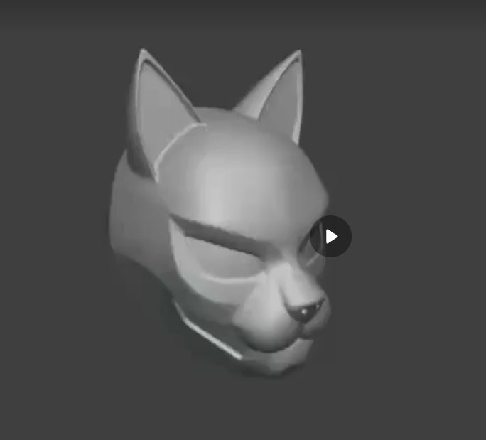 Cat helmet render before revisions