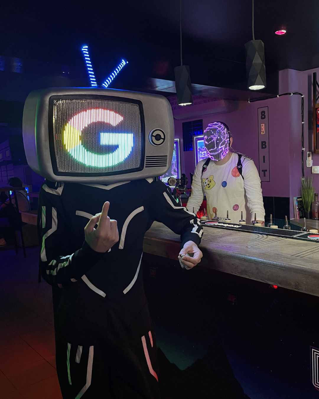 Cosplay Screen Led lighting Helmet TV