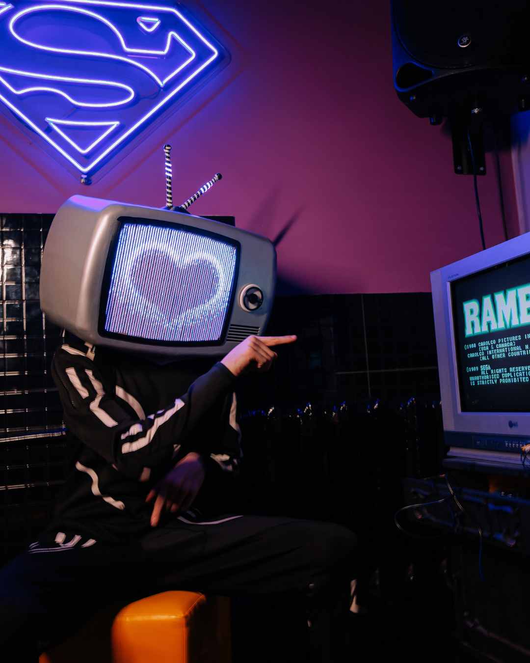 Cosplay Screen Led lighting Helmet TV