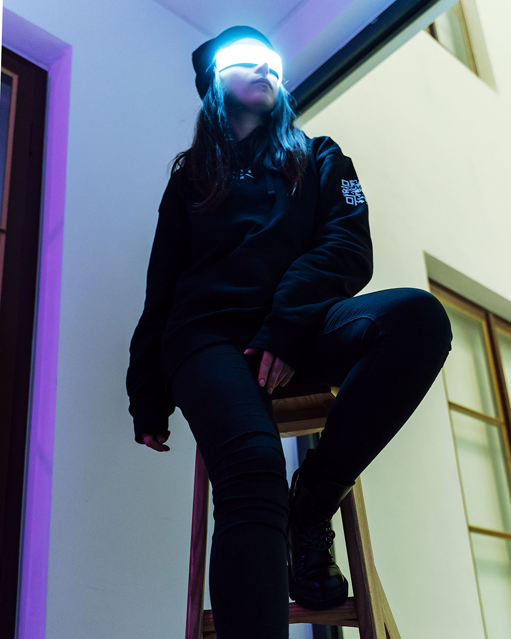 Rave Futuristic Programmable LED Light-Up Glasses for Halloween