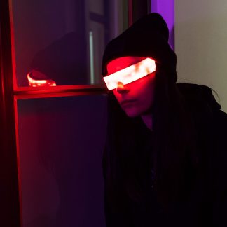 Rave Futuristic Programmable LED Light-Up Glasses for Halloween