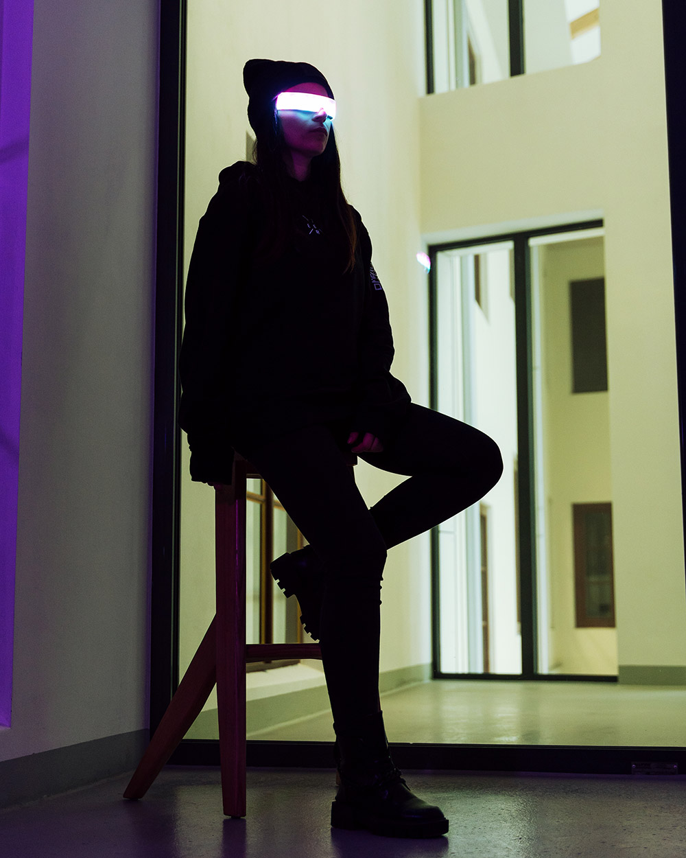 Rave Futuristic Programmable LED Light-Up Glasses for Halloween