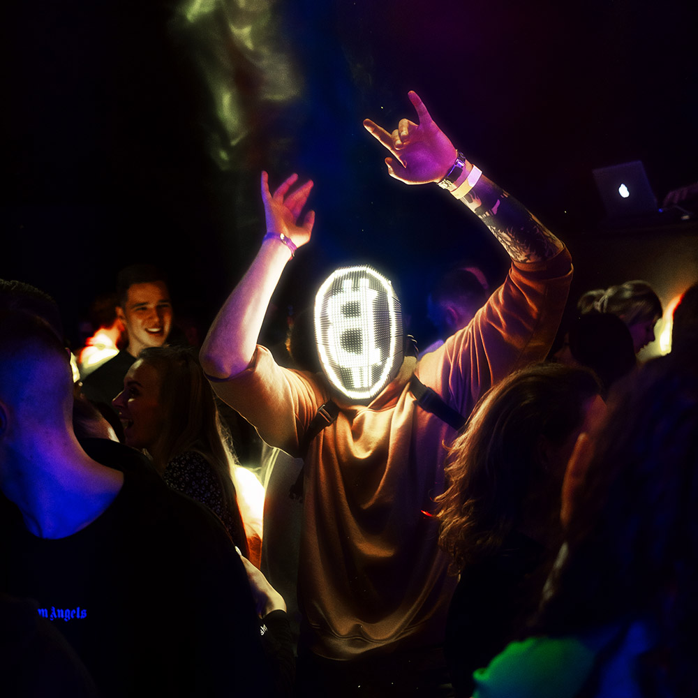 LED High Density Screen light up Rave DJ Mask Polygonal
