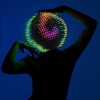 LED Helmet Screen In White Colour